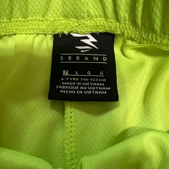 Nike Kids Neon Green Athletic Shorts - Picture 2 of 2